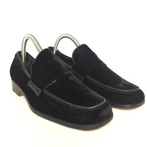 Womens Cole Haan Velvet Black Loafers Oxford Sz 8B